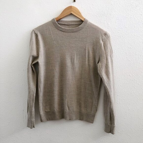EVERLANE Crew Neck 100% Wool Sweater Small Size - Picture 1 of 9